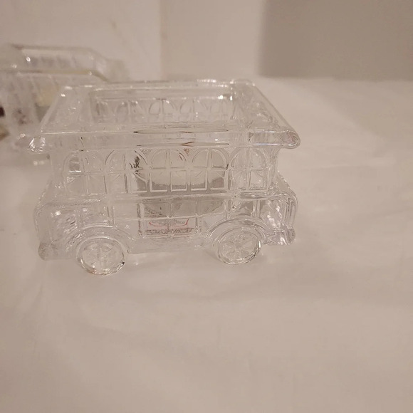 Fitz and Floyd 3 Piece Crystal Holiday Train Votive - In Original Box - Picture 11 of 13
